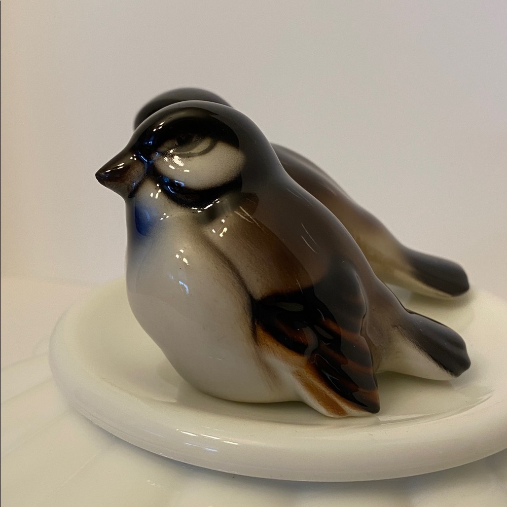 Vintage Set Of Two Porcelain Sparrows Birds Made In Austria by Wein Keramos - Picture 9 of 16